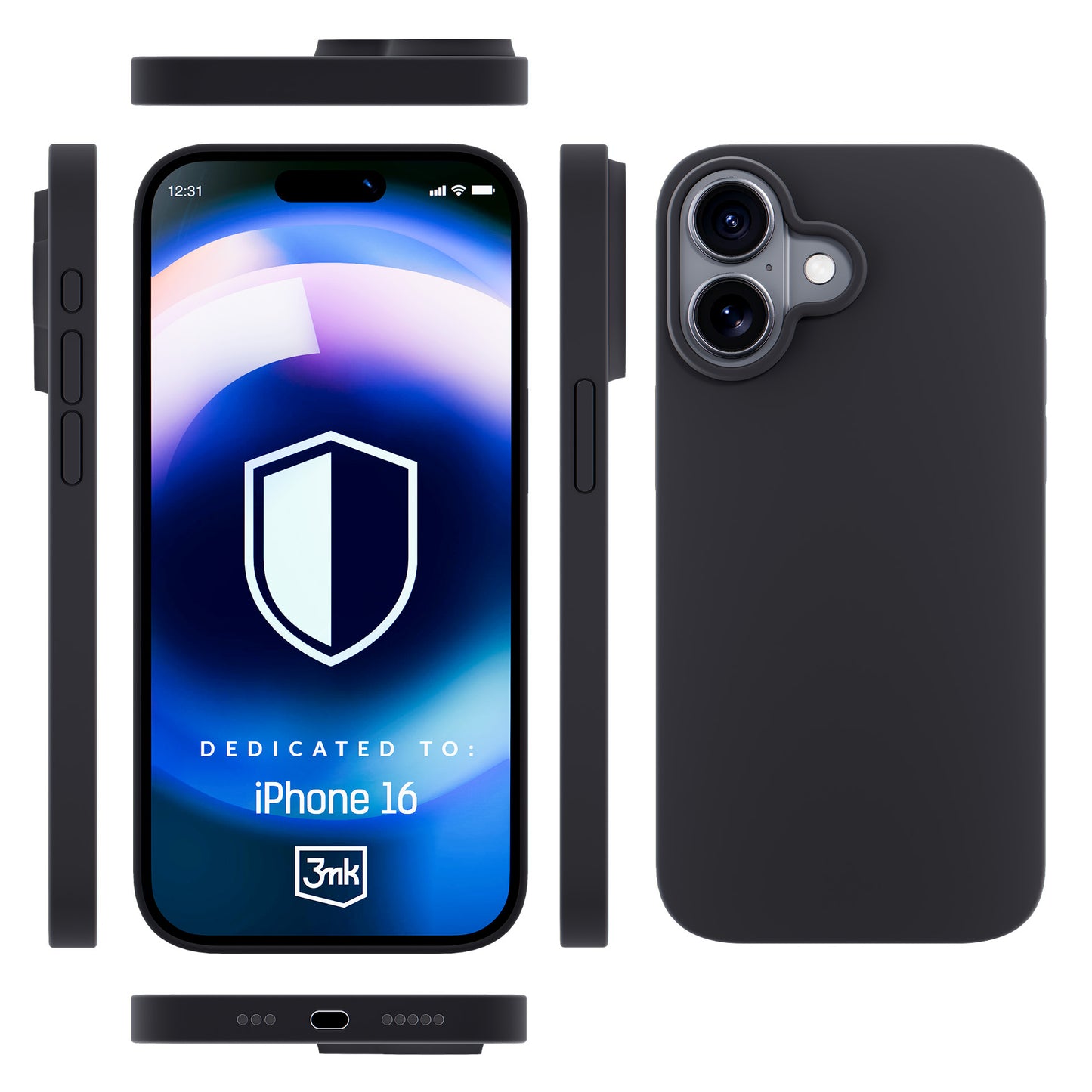 Apple iPhone 16 - 3mk Hardy Silicone MagCase Graphite